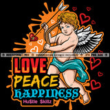 Love Peace Happiness Angel Quotes Hustle Skillz SVG PNG JPG Vector Cutting Files Silhouette Cricut