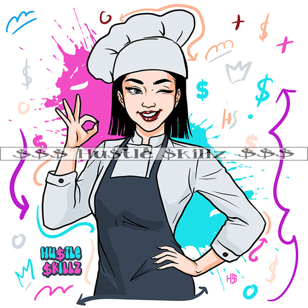 Asian Chef Hard Worker Money Cash Hustle Skillz Dope Hustler Hustling Designs For Products SVG PNG JPG EPS Cut Cutting