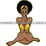 Melanin Woman Meditation Yoga Afro Hair Grind Hustler Hustle Skillz SVG PNG JPG Vector Cutting Files Silhouette Cricut