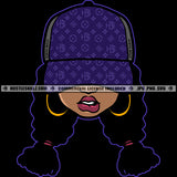 Melanin Woman Baseball Hat Cap Grind Hustler Hustle Skillz SVG PNG JPG Vector Cutting Files Silhouette Cricut