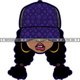 Melanin Woman Baseball Hat Cap Grind Hustler Hustle Skillz SVG PNG JPG Vector Cutting Files Silhouette Cricut