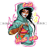 Woman Graffiti Artist Holding Spray Pain Can Dope Hustle Skills Skillz Dope Hustler Hustling Designs For Products SVG PNG JPG EPS Cut Cutting