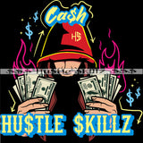 Gangster Man Hoodie Holding Money Cash Hustle Skills Skillz Dope Hustler Hustling Designs For Products SVG PNG JPG EPS Cut Cutting