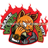 Make Money Not Friends Gangster Cat Man Grind Investor Money Cash Hustle Skillz Dope Hustler Hustling Designs For Products SVG PNG JPG EPS Cut Cutting