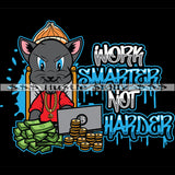 Work Smarter Not Harder Grind Investor Money Cash Hustle Skillz Dope Hustler Hustling Designs For Products SVG PNG JPG EPS Cut Cutting