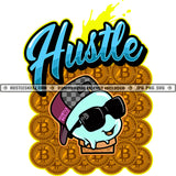 Hustle Ice Cream Gangster Man Hustler Hustling Grind Hustle Skillz SVG PNG JPG Vector Cut Files Silhouette Cricut