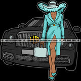 Classy Wealthy Woman Rich Lady Expensive Taste Luxury Car Hustler Hustling Grind Hustle Skillz SVG PNG JPG Vector Cut Files Silhouette Cricut