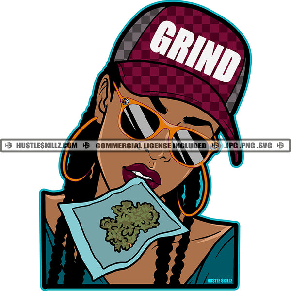 Grind Melanin Weed High Life Hustler Hustling Hustle Skillz SVG PNG JPG Vector Cut Files Silhouette Cricut