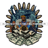 City Boy Gangster Bullets Gold Watch Grind Investor Money Cash Hustle Skillz Dope Hustler Hustling Designs For Products SVG PNG JPG EPS Cut Cutting