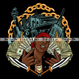 City Gangster Gangsta Man Dope Boy Knife Grind Investor Money Cash Hustle Skillz Dope Hustler Hustling Designs For Products SVG PNG JPG EPS Cut Cutting