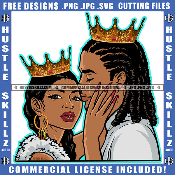 African American Black Beautiful Couple King Queen Relationship Goals Soulmate Boyfriend Girlfriend Wife Husband Love Happiness Woman Man Logo Hustle Skillz SVG PNG JPG Vector Cut Files Silhouette Cricut