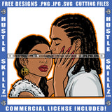 African American Black Couple Relationship Goals Soulmate Boyfriend Girlfriend Wife Husband Love Happiness Woman Man Gold Circle Earrings Logo Hustle Skillz SVG PNG JPG Vector Cut Files Silhouette Cricut