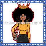 Black Girl Magic Queen Woman Hands Side Bag Beautiful Eyes Sunglass Curly Hairstyle Hustler Gold Earing Matching Outfit Logo Hustle Skillz SVG PNG JPG Vector Cut Files Silhouette Cricut