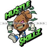 Money Bag Running Hustler Hustling Grind Hustle Skillz SVG PNG JPG EPS Cutting Files