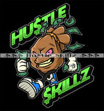 Money Bag Running Hustler Hustling Grind Hustle Skillz SVG PNG JPG EPS Cutting Files